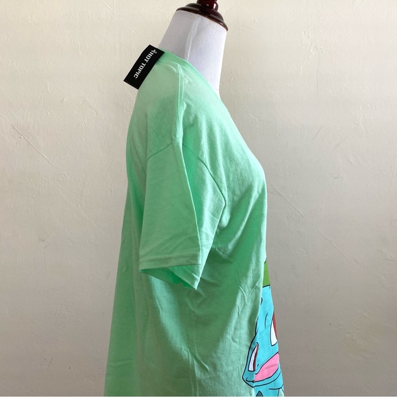 Hot Topic Pokemon Bulbasaur Jumbo Print T-Shirt Medium Mint Green Unisex - Picture 8 of 11